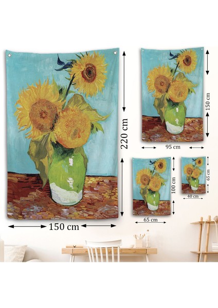 Vincent Van Gogh - Ayçiçekleri Duvar ÖRTÜSÜ-7464 fırsatları