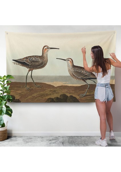 Uzun Bacaklı Çulluk Vintage Duvar ÖRTÜSÜ-7001 modelleri