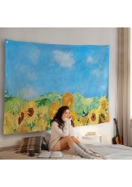 Vincent Van Gogh - Ayçiçekleri Duvar ÖRTÜSÜ-7153 fiyatları