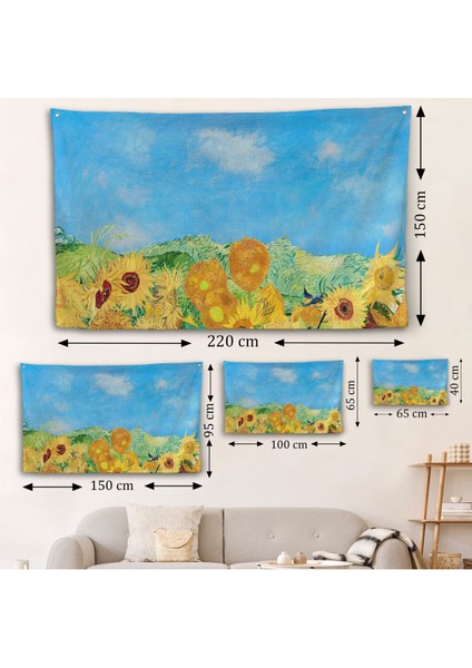 Vincent Van Gogh - Ayçiçekleri Duvar ÖRTÜSÜ-7153 fırsatları