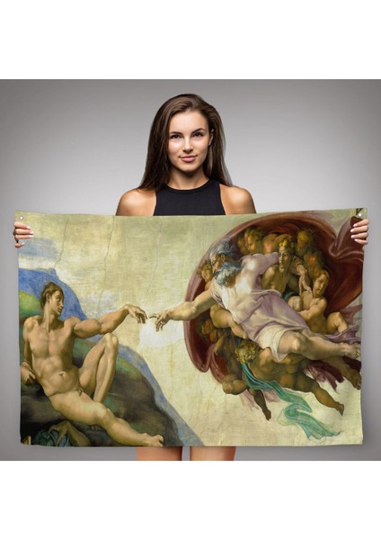 yaratılışı duvar örtüsü-halısı - the creation of adam-6631 fiyatları