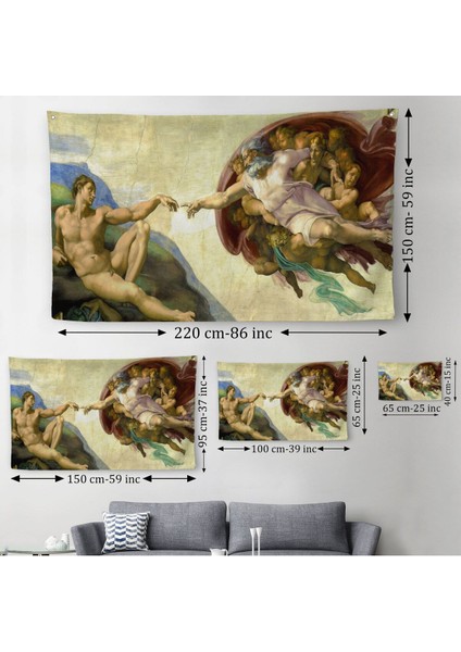 yaratılışı duvar örtüsü-halısı - the creation of adam-6631 modelleri