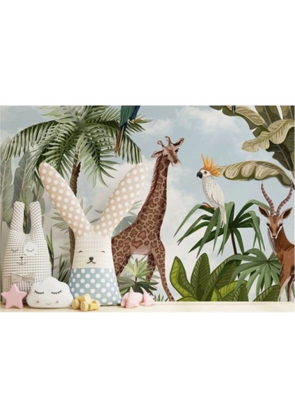 Yb Tropikal Orman Bitkileri ve Hayvanlar Çocuk Odası Duvar KAĞIDI-5625 modelleri