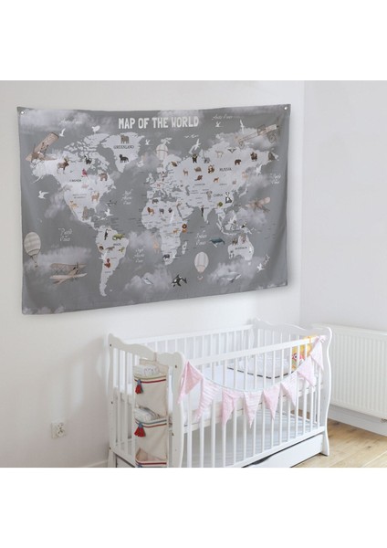 Dünya Atlası Çocuk ve Bebek Odası Duvar Örtüsü-Halısı 3811 fiyatları
