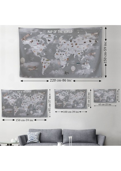 Dünya Atlası Çocuk ve Bebek Odası Duvar Örtüsü-Halısı 3811 indirimleri