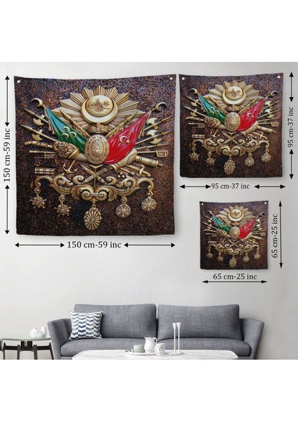 Osmanlı Tuğrası Kanvas Duvar ÖRTÜSÜ-HALISI-5866 modelleri