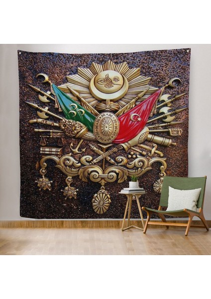Osmanlı Tuğrası Kanvas Duvar ÖRTÜSÜ-HALISI-5866