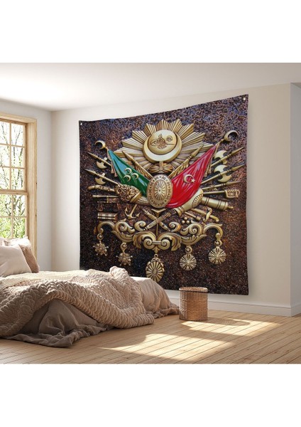 Osmanlı Tuğrası Kanvas Duvar ÖRTÜSÜ-HALISI-5866