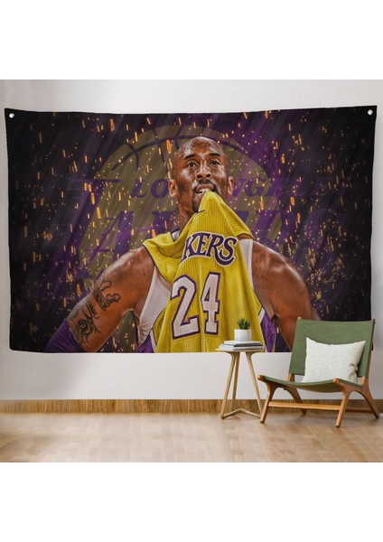 Bansky'nin Çiçek Atan Adam Eseri Kanvas Duvar ÖRTÜSÜ-HALISI-5020