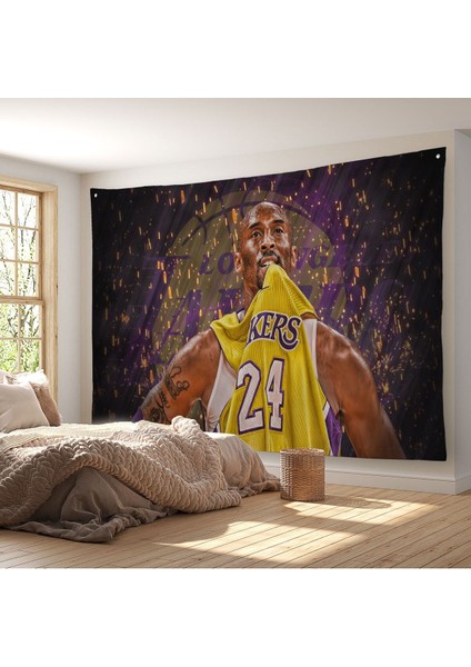 Bansky'nin Çiçek Atan Adam Eseri Kanvas Duvar ÖRTÜSÜ-HALISI-5020