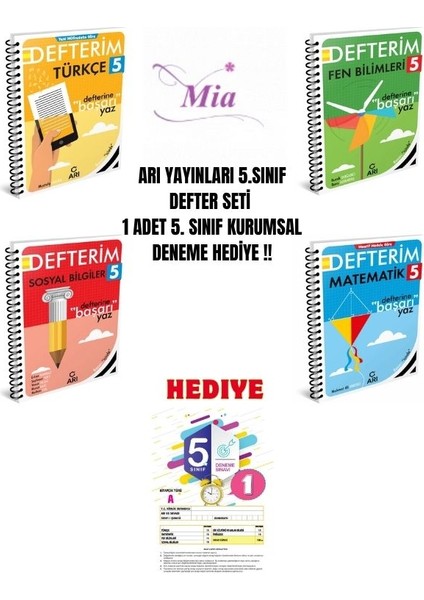5.sınıf Arı Defter Set