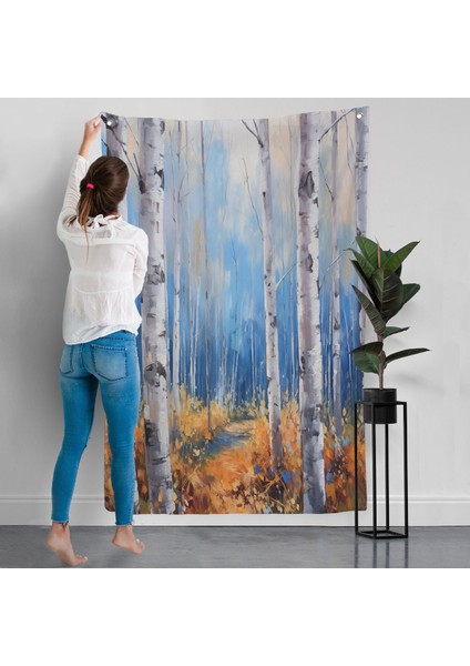 Ormandaki Kavak Ağaçları Duvar ÖRTÜSÜ-7586 modelleri