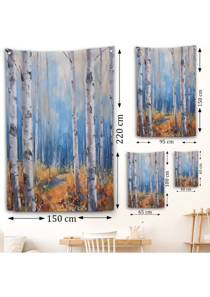 Ormandaki Kavak Ağaçları Duvar ÖRTÜSÜ-7586 fırsatları