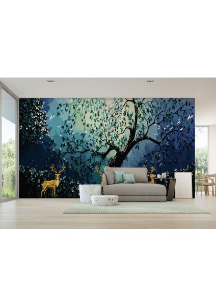 Db Modern Soyut Tarzda Altın Geyikler Dekoratif Duvar KAĞIDI-3687 fırsatları
