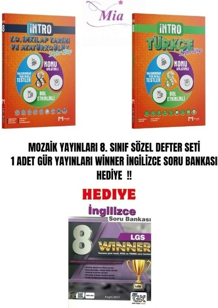 Lgs Mozaik Yayınları Sözel Defter Set