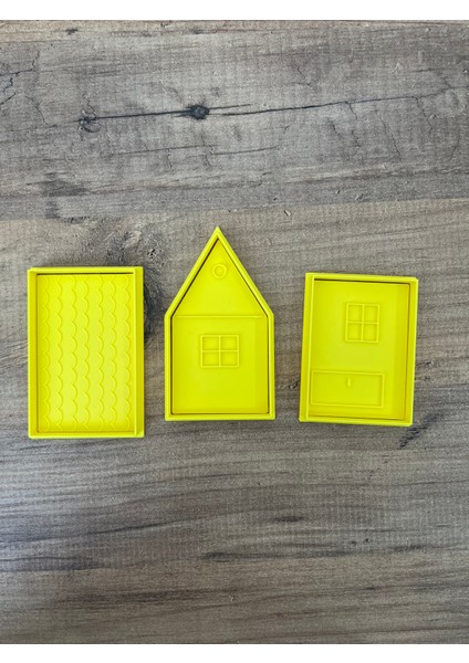 Yılbaşı Evi (Gingerbread) Şeklinde Kurabiye Kalıbı ve Damgası Seti