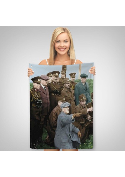 Atatürk Silah Arkadaşları Ile Cephede Dekoratif Duvar Örtüsü - HALISI-6211 fiyatları