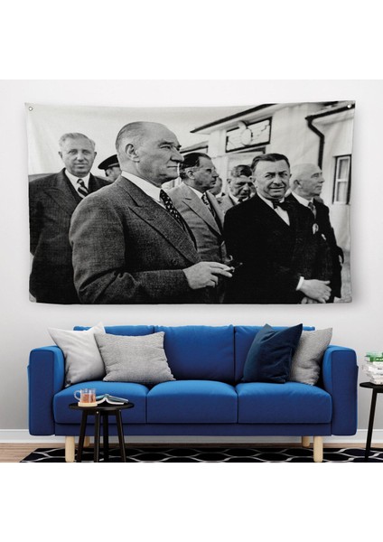 Atatürke Bakan Şükrü Kaya Dekoratif Duvar ÖRTÜSÜ-HALISI-6637