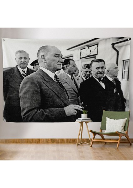 Atatürke Bakan Şükrü Kaya Dekoratif Duvar ÖRTÜSÜ-HALISI-6637