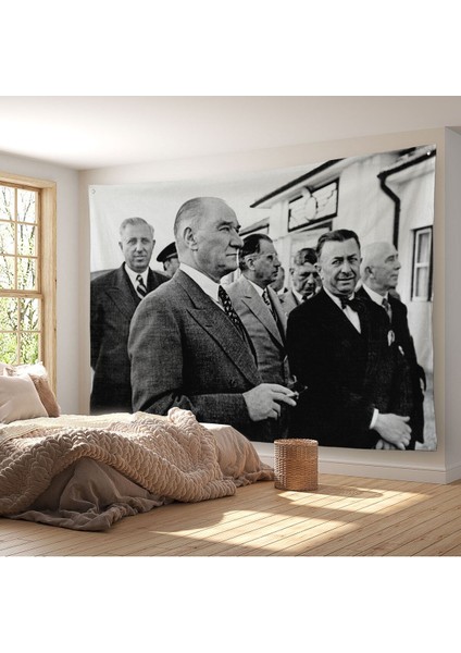 Atatürke Bakan Şükrü Kaya Dekoratif Duvar ÖRTÜSÜ-HALISI-6637