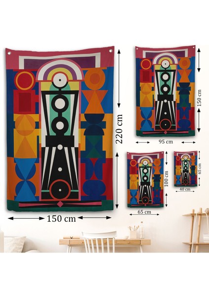 Auguste Herbin - Kompozisyon Duvar ÖRTÜSÜ-8093 fırsatları