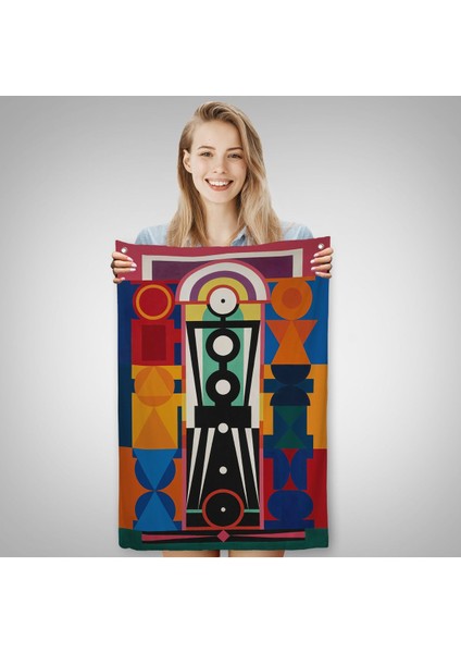 Auguste Herbin - Kompozisyon Duvar ÖRTÜSÜ-8093