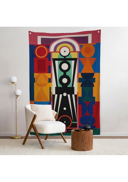 Auguste Herbin - Kompozisyon Duvar ÖRTÜSÜ-8093