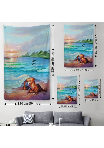 Okyanus Düşlerı Kuran Kız Duvar Örtüsü - HALISI-6209 modelleri