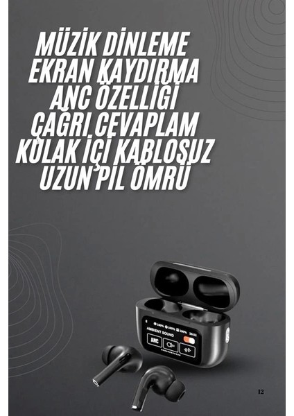 Yeni Nesil Pro Ekranlı Bluetooth Kulaklık 5.0 Bluetooth