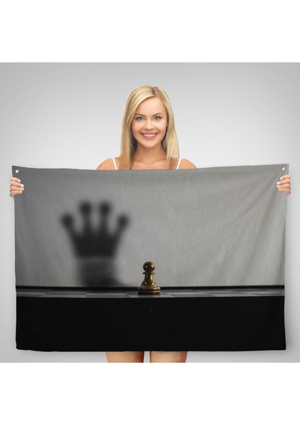 Satranç Gölgesi Taç Kanvas Duvar Sanatı, Yurt ve Ofis DEKORU-5390 fiyatları