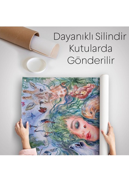 Dünya Hayvanlar Günü Konseptli Duvar Örtüsü - HALISI-6001 indirimleri