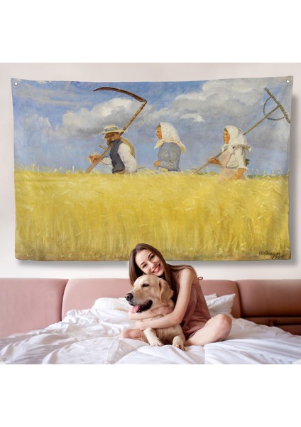 Anna Ancher - Işçiler Duvar Örtüsü - HARVESTERS-7156