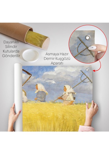 Anna Ancher - Işçiler Duvar Örtüsü - HARVESTERS-7156 indirimleri