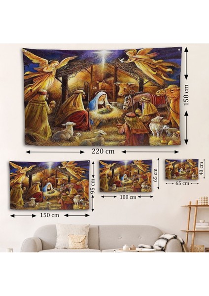 Hz Isanın Doğuşu Duvar Örtüsü - Hırıstiyan HEDIYESI-7205 fırsatları