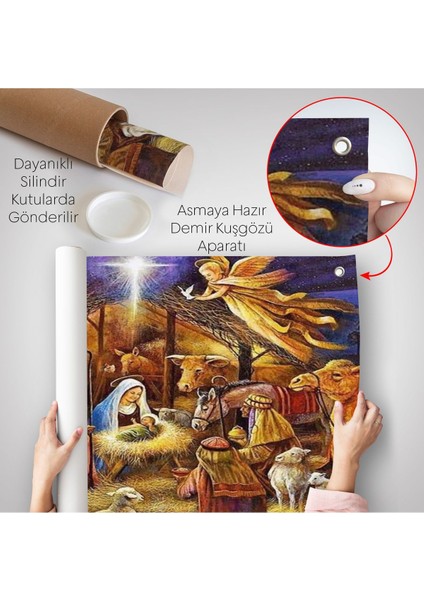 Hz Isanın Doğuşu Duvar Örtüsü - Hırıstiyan HEDIYESI-7205 indirimleri