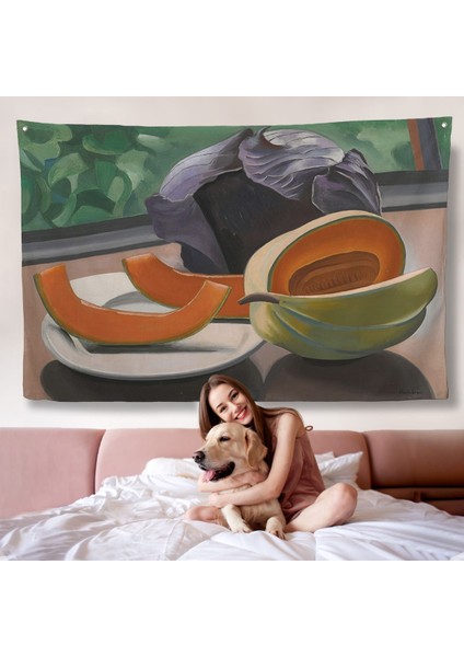 Auguste Herbin - Kavunlu Natürmort - Still Life With MELON-7101