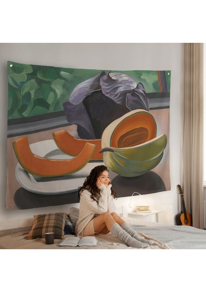 Auguste Herbin - Kavunlu Natürmort - Still Life With MELON-7101 fiyatları