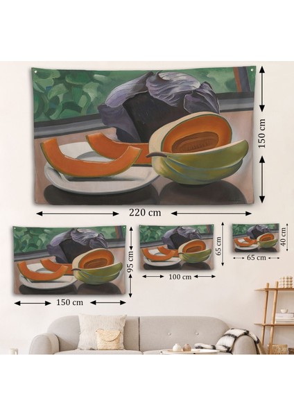 Auguste Herbin - Kavunlu Natürmort - Still Life With MELON-7101 fırsatları