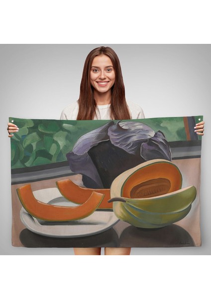 Auguste Herbin - Kavunlu Natürmort - Still Life With MELON-7101