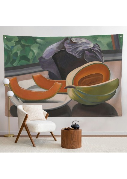 Auguste Herbin - Kavunlu Natürmort - Still Life With MELON-7101