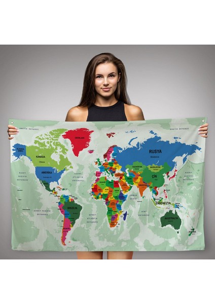 Türkçe Eğitici Ülke ve Başkent Okyanus Detaylı Atlas Dünya Haritası Duvar Örtüsü-Halısı 3840 fiyatları