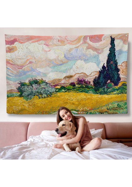 Vincent Van Gogh - Buğday Tarlası Duvar ÖRTÜSÜ-7150