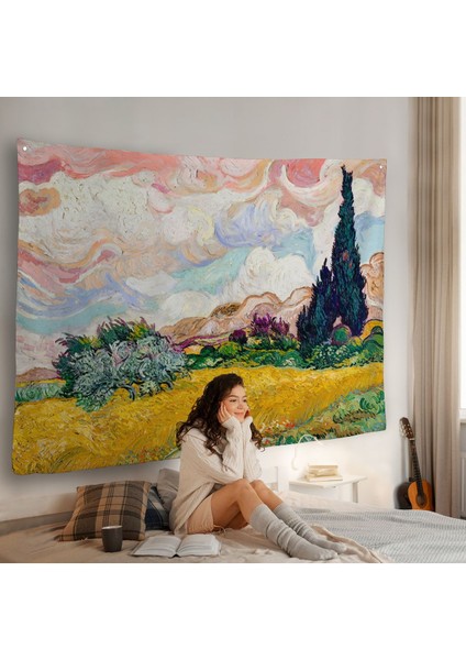 Vincent Van Gogh - Buğday Tarlası Duvar ÖRTÜSÜ-7150 fiyatları