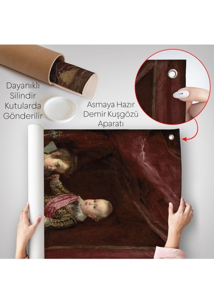 Diego Velázquez - Prens Balthasar Charles Cüceyle Birlikte Duvar ÖRTÜSÜ-7282 indirimleri