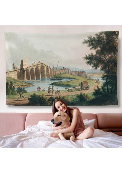 Luigi Mayer - Kanuni Sultan Süleyman Köprüsü Duvar ÖRTÜSÜ-7035