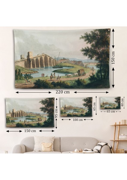 Luigi Mayer - Kanuni Sultan Süleyman Köprüsü Duvar ÖRTÜSÜ-7035 fırsatları