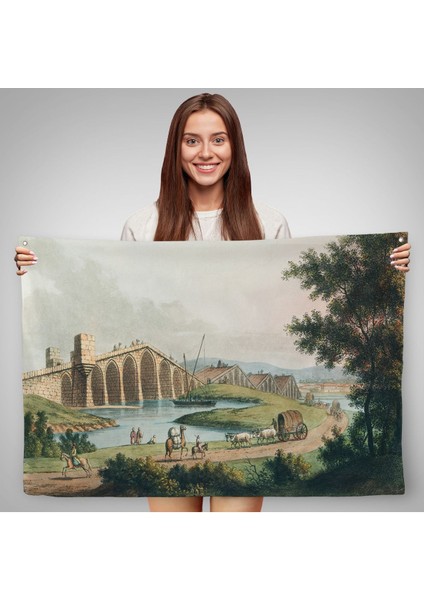 Luigi Mayer - Kanuni Sultan Süleyman Köprüsü Duvar ÖRTÜSÜ-7035