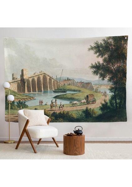 Luigi Mayer - Kanuni Sultan Süleyman Köprüsü Duvar ÖRTÜSÜ-7035