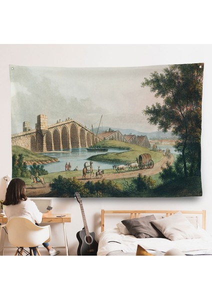 Luigi Mayer - Kanuni Sultan Süleyman Köprüsü Duvar ÖRTÜSÜ-7035