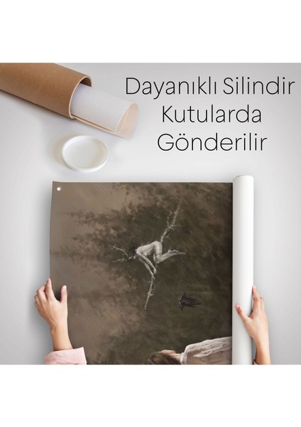 Süpürgeli Cadıya Özenen Kız Dekoratif Duvar Örtüsü - Halısı -6185 indirimleri